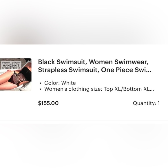 White Crochet One Piece Swimsuit with Cutouts - Picture 5 of 5